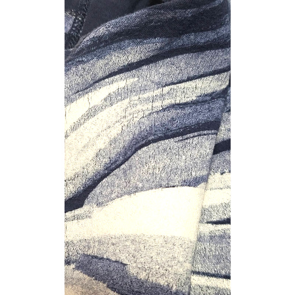 Lauren Ralph Lauren tropical palm leaves blue women's small blouse - Picture 3 of 5